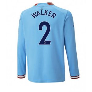 Manchester City Kyle Walker #2 Thuis tenue Mensen 2022-23 Lange Mouw