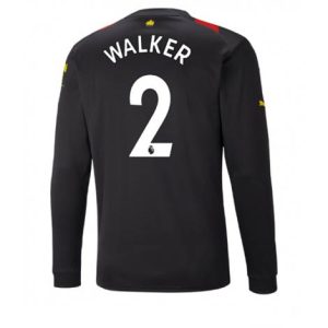 Manchester City Kyle Walker #2 Uit tenue Mensen 2022-23 Lange Mouw