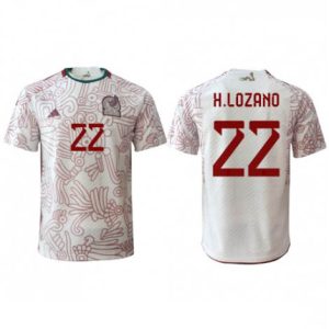 Mexico Hirving Lozano #22 Uit tenue Mensen WK 2022 Korte Mouw