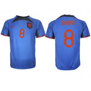 Nederland Cody Gakpo #8 Uit tenue Mensen WK 2022 Korte Mouw