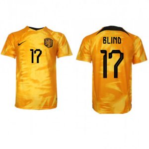 Nederland Daley Blind #17 Thuis tenue Mensen WK 2022 Korte Mouw