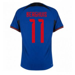 Nederland Steven Berghuis #11 Uit tenue Mensen WK 2022 Korte Mouw