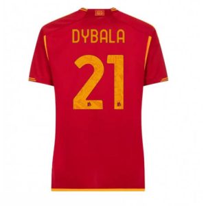 Dames AS Roma Paulo Dybala #21 Thuis tenue 2023-24 Korte Mouw