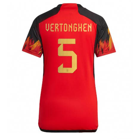 Dames België Jan Vertonghen #5 Thuis tenue WK 2022 Korte Mouw