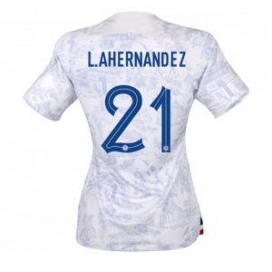 Dames Frankrijk Lucas Hernandez #21 Uit tenue WK 2022 Korte Mouw