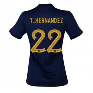 Dames Frankrijk Theo Hernandez #22 Thuis tenue WK 2022 Korte Mouw