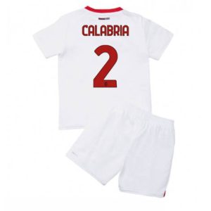 Kids AC Milan Davide Calabria #2 Uit tenue 2022-23 Korte Mouw (+ Korte broeken)