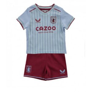 Kids Aston Villa Uit tenue 2022-23 Korte Mouw (+ Korte broeken)