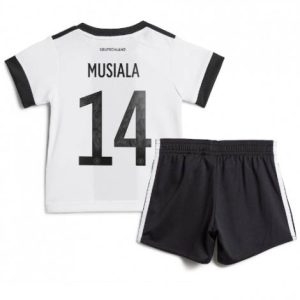 Kids Duitsland Jamal Musiala #14 Thuis tenue WK 2022 Korte Mouw (+ Korte broeken)