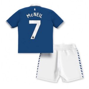 Kids Everton Dwight McNeil #7 Thuis tenue 2023-24 Korte Mouw (+ Korte broeken)