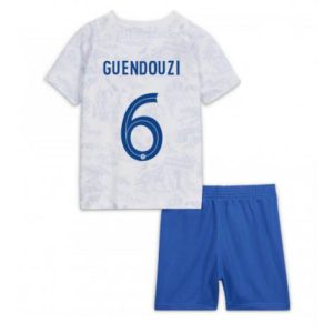 Kids Frankrijk Matteo Guendouzi #6 Uit tenue WK 2022 Korte Mouw (+ Korte broeken)