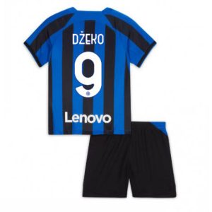 Kids Inter Milan Edin Dzeko #9 Thuis tenue 2022-23 Korte Mouw (+ Korte broeken)