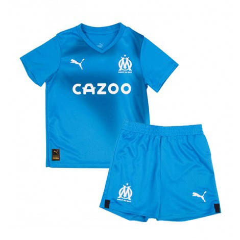 Kids Olympique de Marseille Derde tenue 2022-23 Korte Mouw (+ Korte broeken)