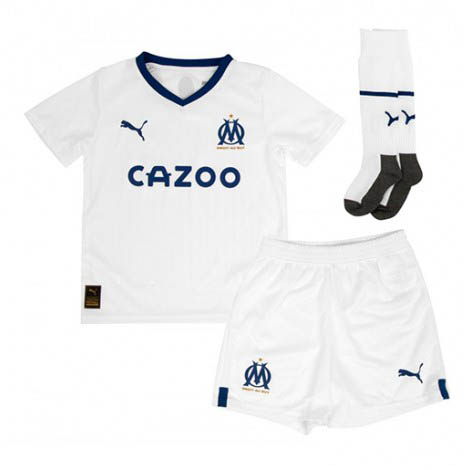 Kids Olympique de Marseille Valentin Rongier #21 Thuis tenue 2022-23 Korte Mouw (+ Korte broeken)-1