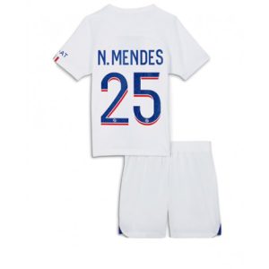 Kids Paris Saint-Germain Nuno Mendes #25 Derde tenue 2022-23 Korte Mouw (+ Korte broeken)