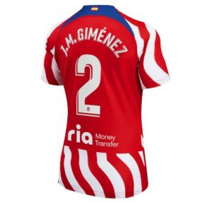 Dames Atletico Madrid Jose Gimenez #2 Thuis tenue 2022-23 Korte Mouw