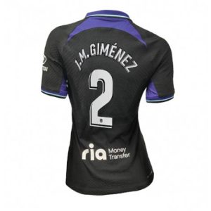 Dames Atletico Madrid Jose Gimenez #2 Uit tenue 2022-23 Korte Mouw