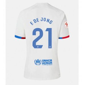 Dames Barcelona Frenkie de Jong #21 Uit tenue 2023-24 Korte Mouw