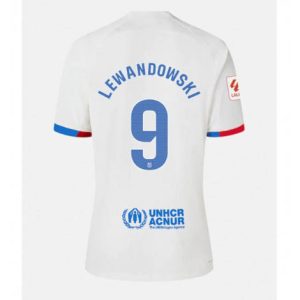 Dames Barcelona Robert Lewandowski #9 Uit tenue 2023-24 Korte Mouw