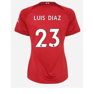 Dames Liverpool Luis Diaz #23 Thuis tenue 2022-23 Korte Mouw