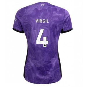 Dames Liverpool Virgil van Dijk #4 Derde tenue 2023-24 Korte Mouw