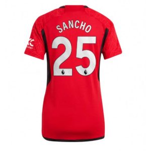 Dames Manchester United Jadon Sancho #25 Thuis tenue 2023-24 Korte Mouw