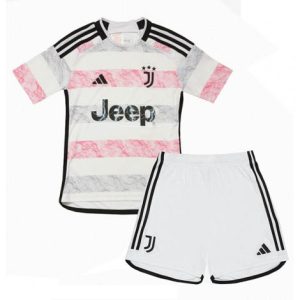 Kids Juventus Uit tenue 2023-24 Korte Mouw (+ Korte broeken)