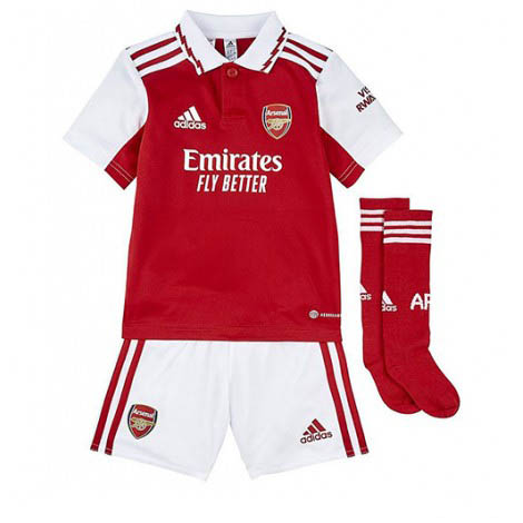 Kids Arsenal Benjamin White #4 Thuis tenue 2022-23 Korte Mouw (+ Korte broeken)-1