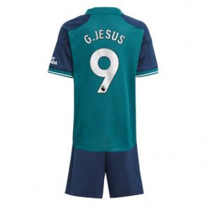 Kids Arsenal Gabriel Jesus #9 Derde tenue 2023-24 Korte Mouw (+ Korte broeken)