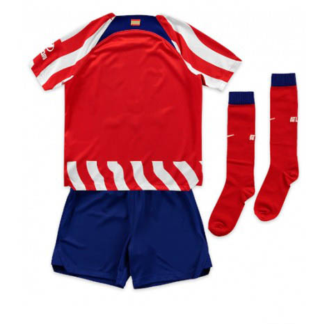 Kids Atletico Madrid Thuis tenue 2022-23 Korte Mouw (+ Korte broeken)-1