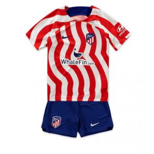 Kids Atletico Madrid Thuis tenue 2022-23 Korte Mouw (+ Korte broeken)