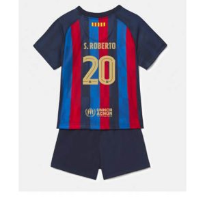 Kids Barcelona Sergi Roberto #20 Thuis tenue 2022-23 Korte Mouw (+ Korte broeken)