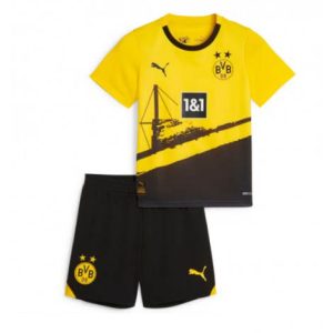 Kids Borussia Dortmund Thuis tenue 2023-24 Korte Mouw (+ Korte broeken)