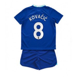 Kids Chelsea Mateo Kovacic #8 Thuis tenue 2022-23 Korte Mouw (+ Korte broeken)