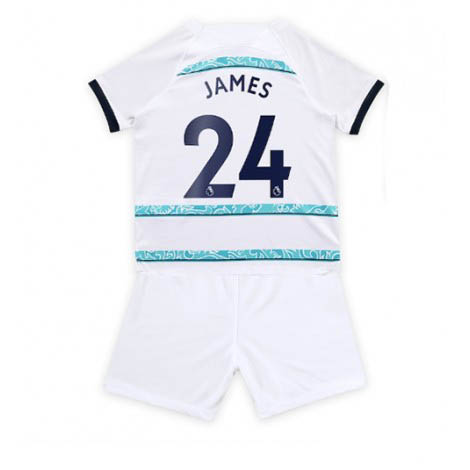 Kids Chelsea Reece James #24 Uit tenue 2022-23 Korte Mouw (+ Korte broeken)