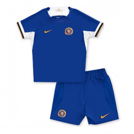 Kids Chelsea Thuis tenue 2023-24 Korte Mouw (+ Korte broeken)