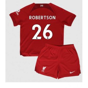 Kids Liverpool Andrew Robertson #26 Thuis tenue 2022-23 Korte Mouw (+ Korte broeken)