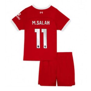 Kids Liverpool Mohamed Salah #11 Thuis tenue 2023-24 Korte Mouw (+ Korte broeken)
