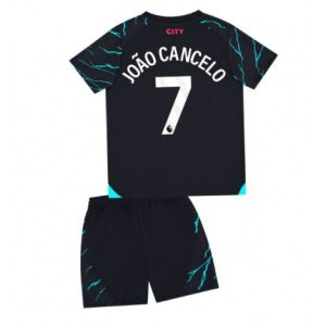 Kids Manchester City Joao Cancelo #7 Derde tenue 2023-24 Korte Mouw (+ Korte broeken)