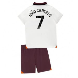 Kids Manchester City Joao Cancelo #7 Uit tenue 2023-24 Korte Mouw (+ Korte broeken)