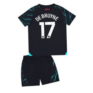 Kids Manchester City Kevin De Bruyne #17 Derde tenue 2023-24 Korte Mouw (+ Korte broeken)