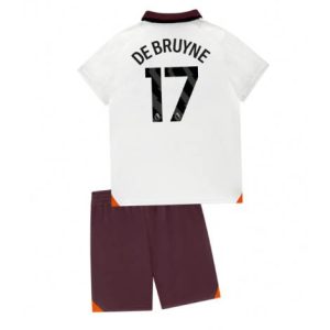 Kids Manchester City Kevin De Bruyne #17 Uit tenue 2023-24 Korte Mouw (+ Korte broeken)