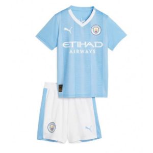 Kids Manchester City Thuis tenue 2023-24 Korte Mouw (+ Korte broeken)