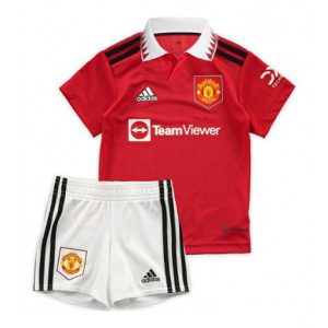 Kids Manchester United Thuis tenue 2022-23 Korte Mouw (+ Korte broeken)