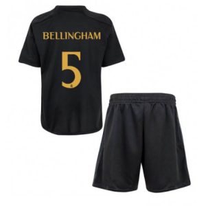 Kids Real Madrid Jude Bellingham #5 Derde tenue 2023-24 Korte Mouw (+ Korte broeken)