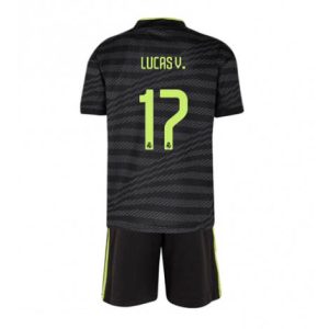 Kids Real Madrid Lucas Vazquez #17 Derde tenue 2022-23 Korte Mouw (+ Korte broeken)