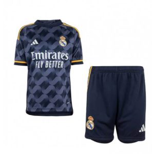 Kids Real Madrid Uit tenue 2023-24 Korte Mouw (+ Korte broeken)