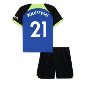 Kids Tottenham Hotspur Dejan Kulusevski #21 Uit tenue 2022-23 Korte Mouw (+ Korte broeken)