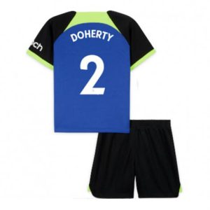 Kids Tottenham Hotspur Matt Doherty #2 Uit tenue 2022-23 Korte Mouw (+ Korte broeken)