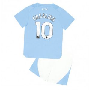 Manchester City Jack Grealish #10 Thuis tenue Kids 2023-24 Korte Mouw (+ Korte broeken)